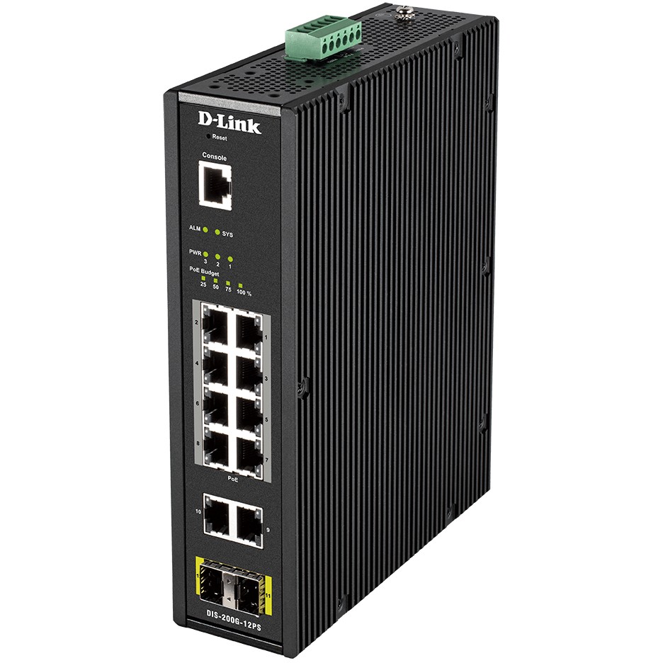 D-Link DIS-200G-12PS Netzwerk-Switch Managed L2 , Gigabit Ethernet (10/100/1000), Power over Ethernet (PoE)