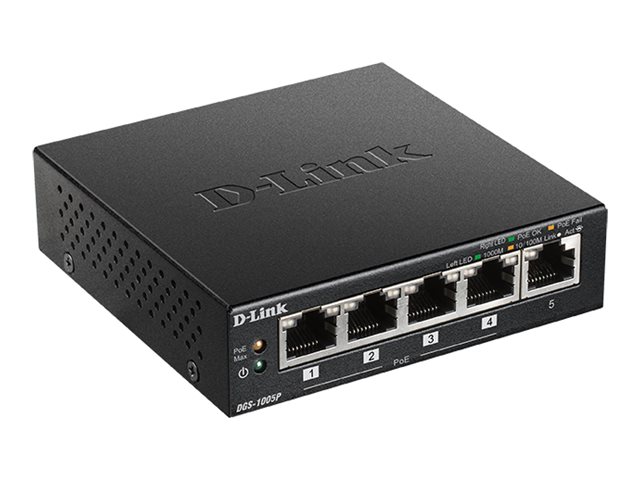 Switch       D-Link DGS-1005P                    5*GE PoE retail