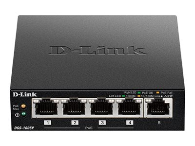 Switch       D-Link DGS-1005P                    5*GE PoE retail