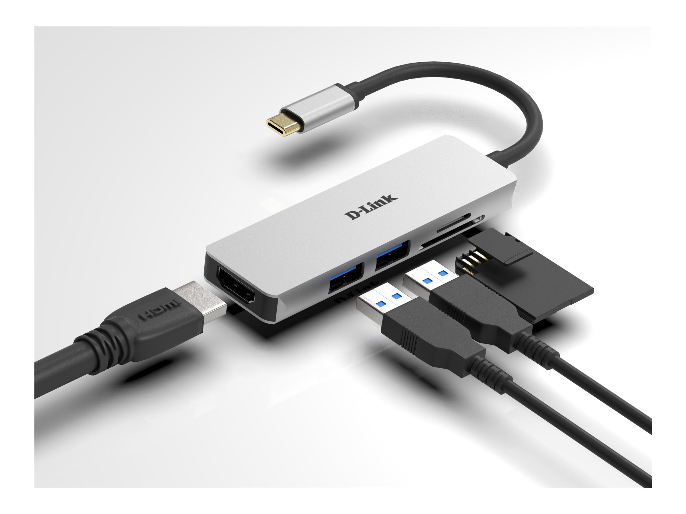 D-Link DUB-M530  5-in-1 USB-C Hub mit HDMI/SD-Reader retail