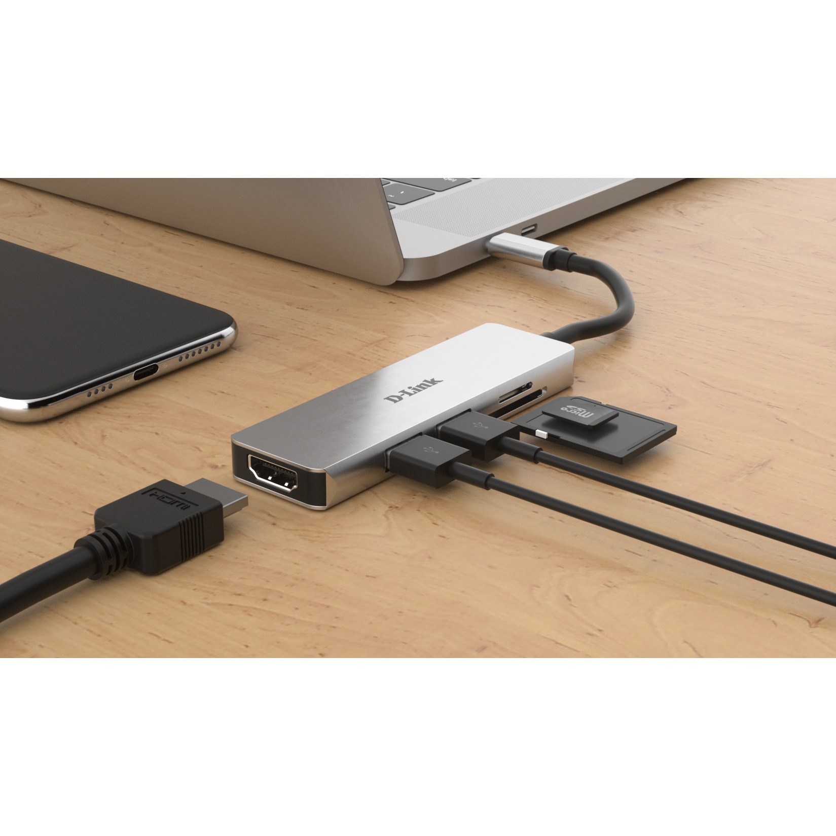 D-Link DUB-M530  5-in-1 USB-C Hub mit HDMI/SD-Reader retail