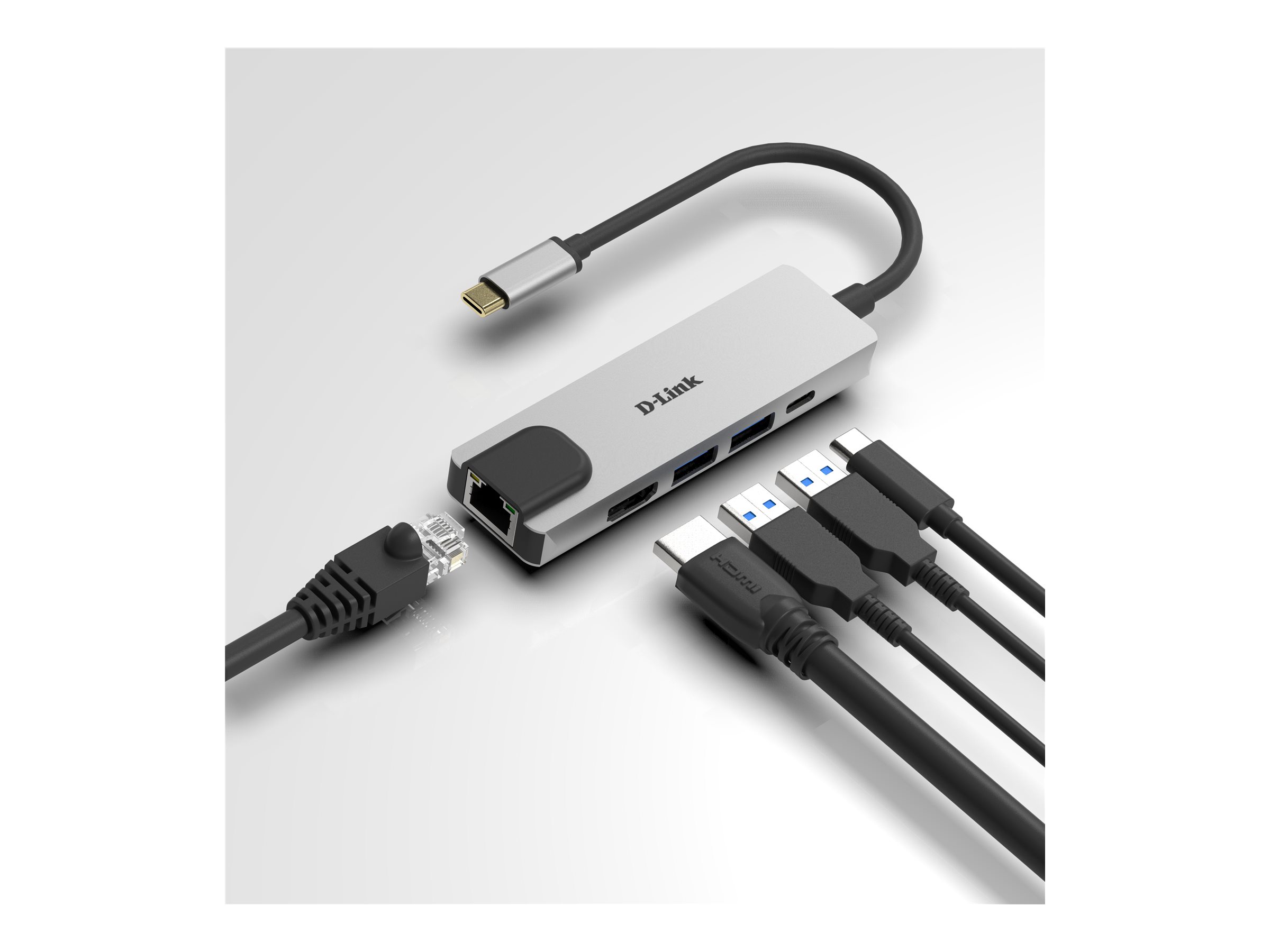 D-Link DUB-M520  5-in-1 USB-C Hub mit HDMI/USB-PD/GBE retail