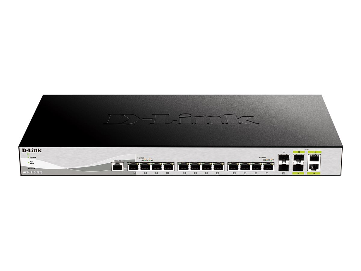 D-Link DXS-1210-16TC 16-Port Switch Smart Managed 10G 2x SFP+ 2x Combo
