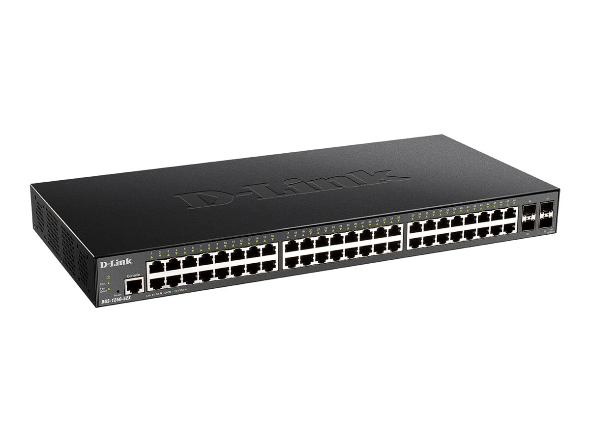 D-Link DGS-1250-52X Gigabit Switch 52-Port Smart Managed 4x 10G