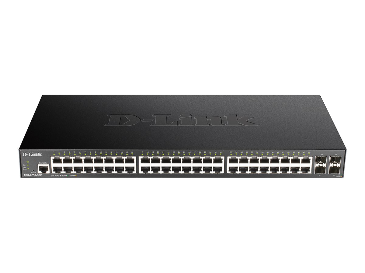 D-Link DGS-1250-52X Gigabit Switch 52-Port Smart Managed 4x 10G