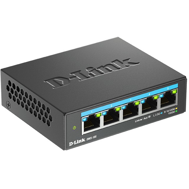 D-LINK DMS-105/E 5-Port Switch, Multi-Gigabit Unmanaged
