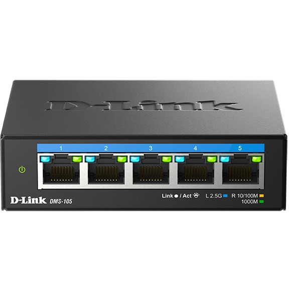 D-LINK DMS-105/E 5-Port Switch, Multi-Gigabit Unmanaged