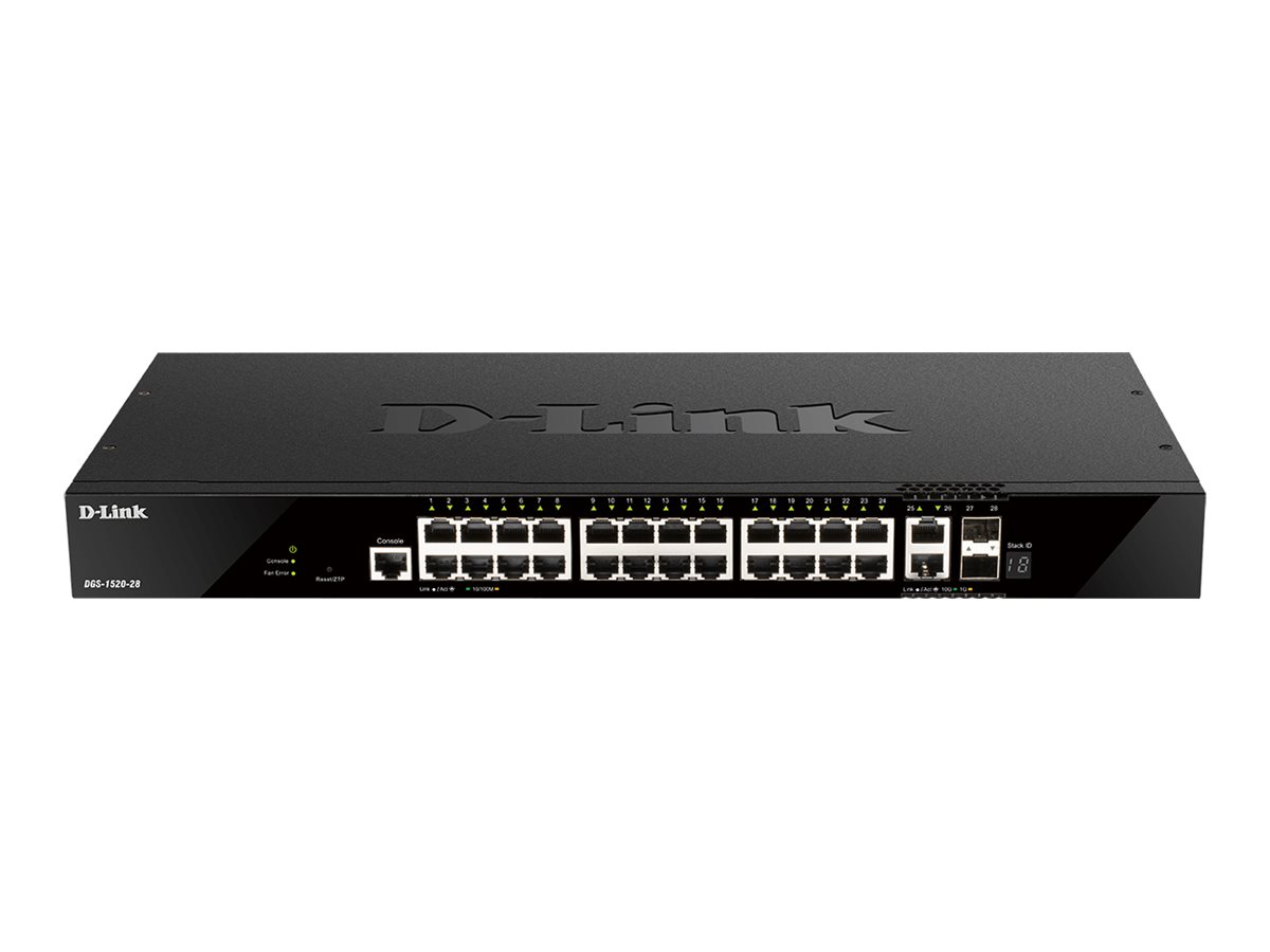 Switch 440mm D-Link DGS-1520-28     2*SFP+/ 2*XGE/24*GE retail