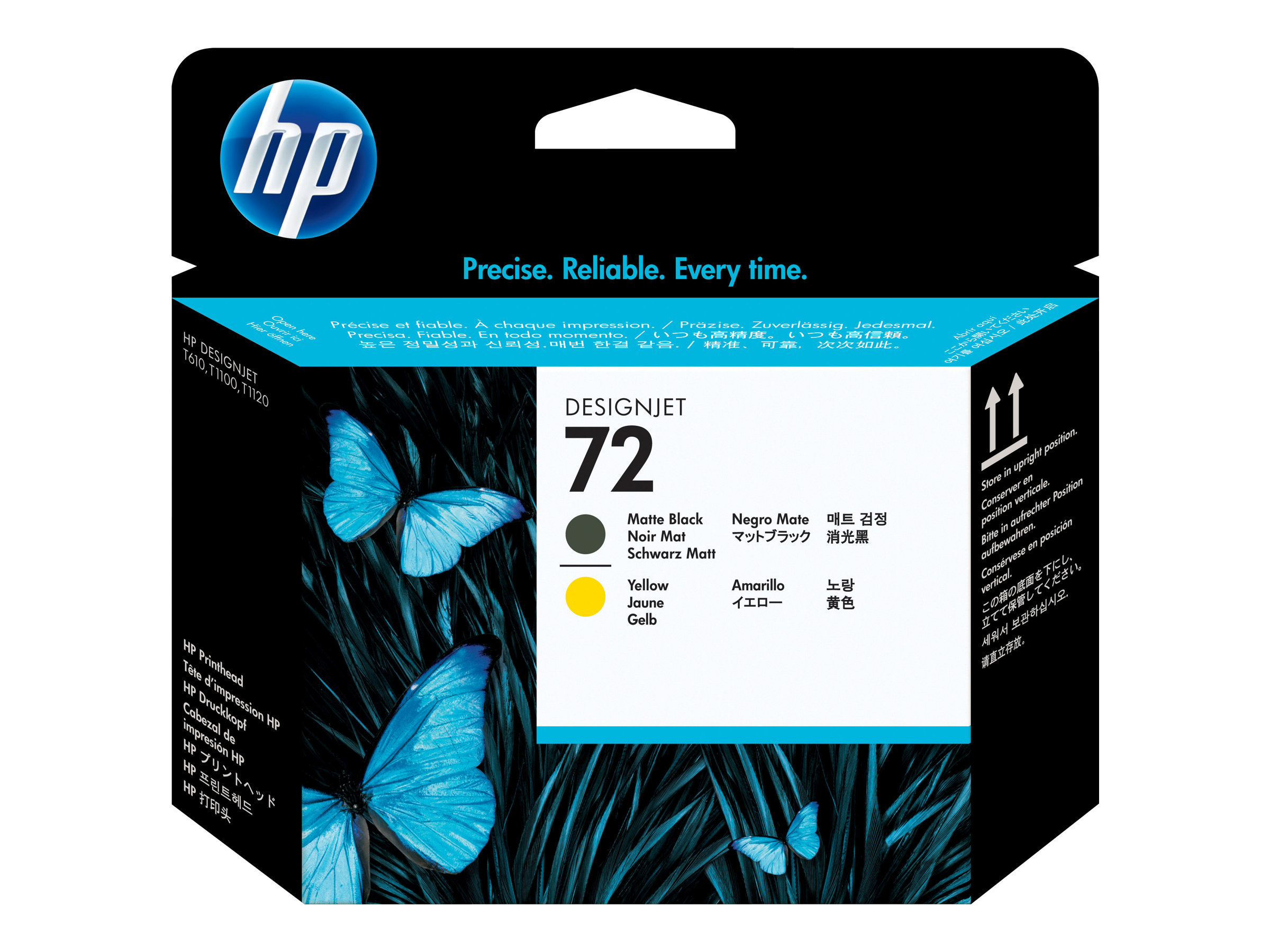 HP 72 Druckkopf schwarz matt und gelb