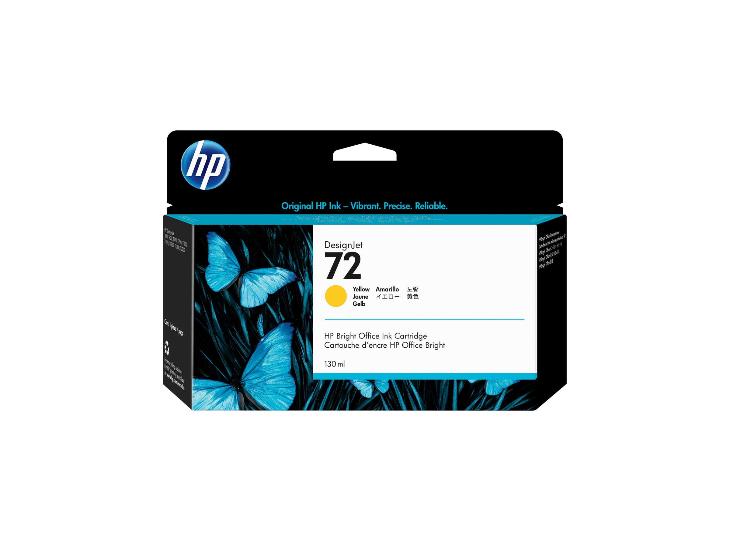 HP 72 Gelb DesignJet Druckerpatrone, 130 ml