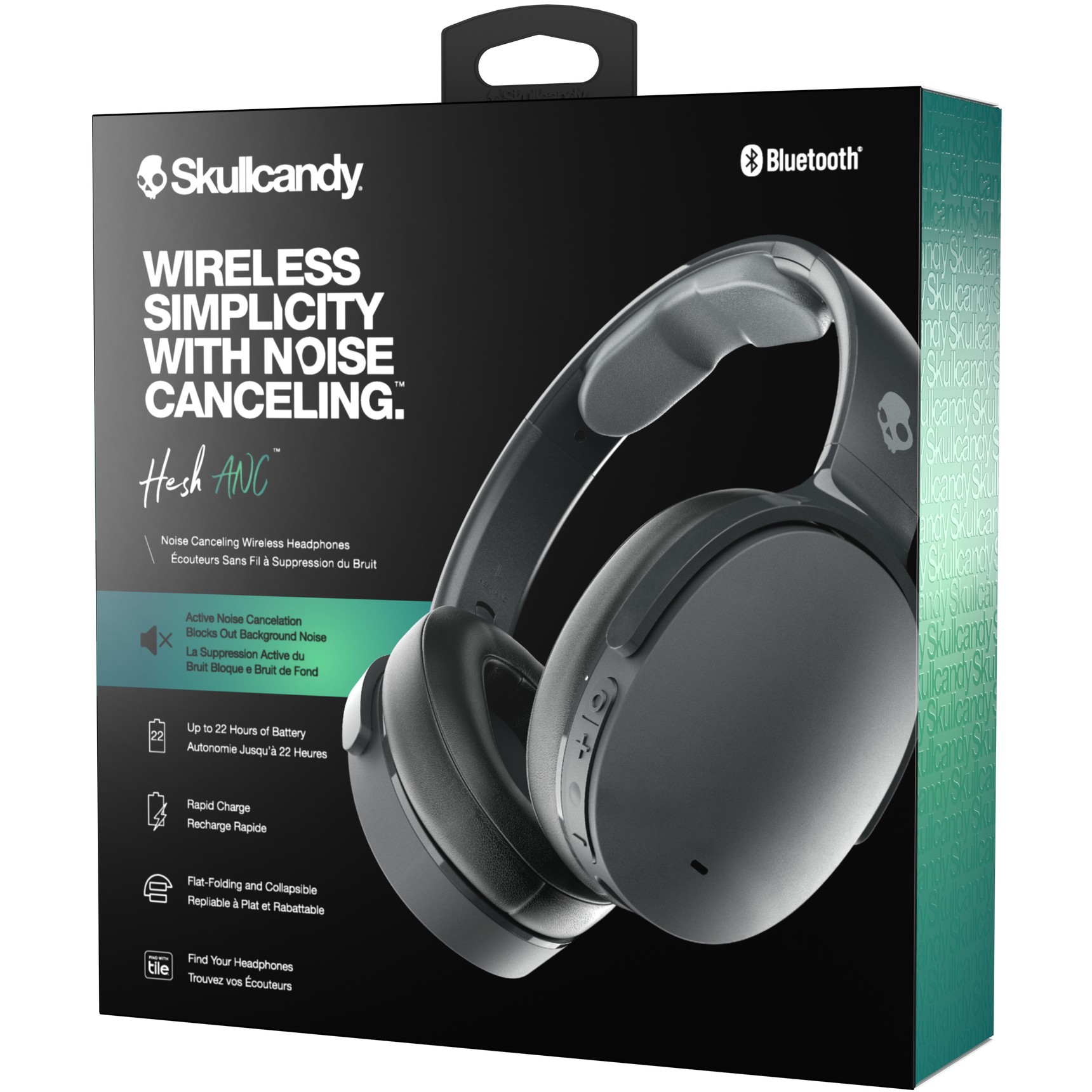 Skullcandy Hesh Kopfhörer, Bluetooth 5.0, ANC, Schwarz