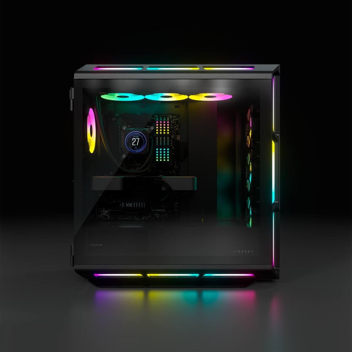 CORSAIR Geh iCUE 5000T RGB (Tempered Glass) Black