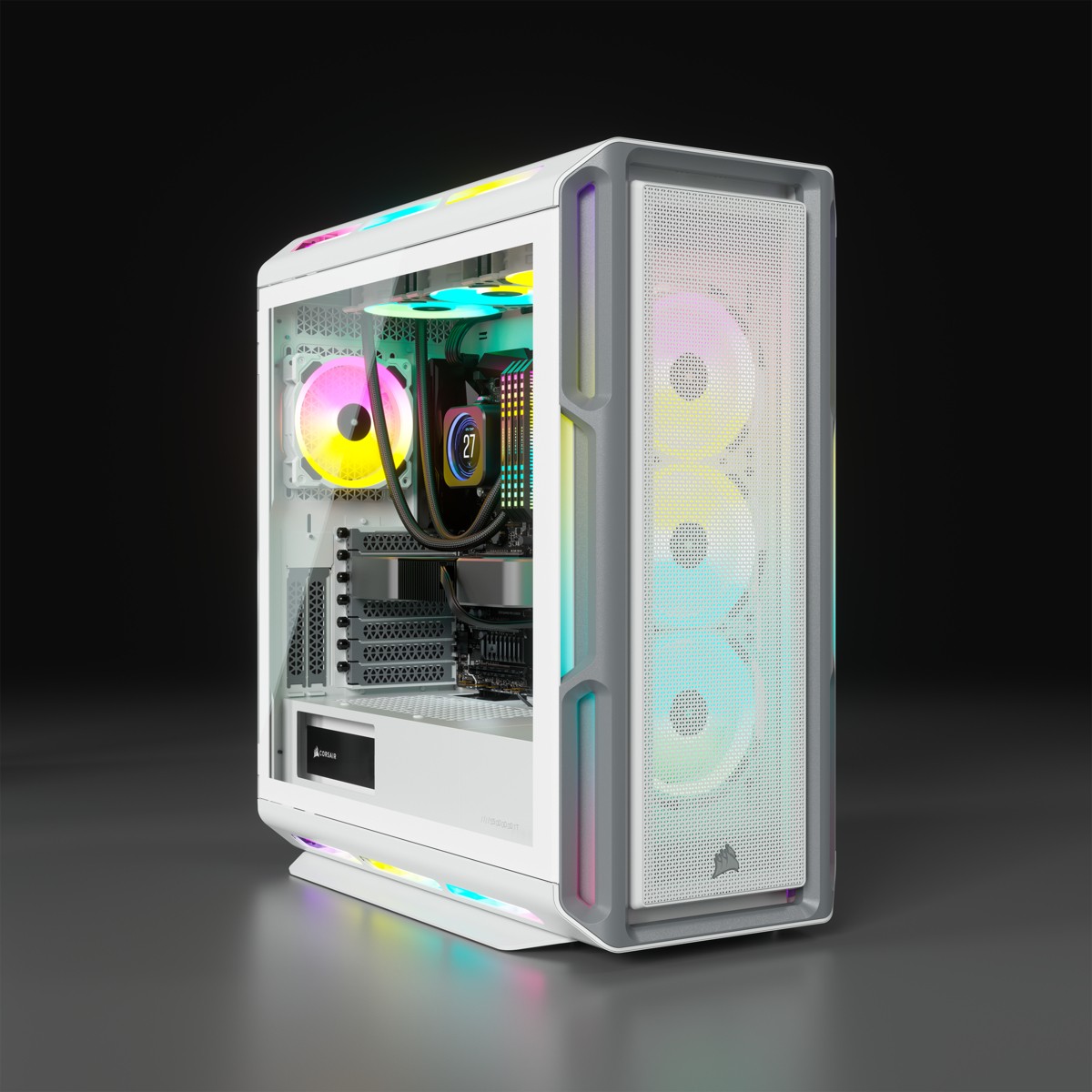 CORSAIR Geh iCUE 5000T RGB (Tempered Glass) White