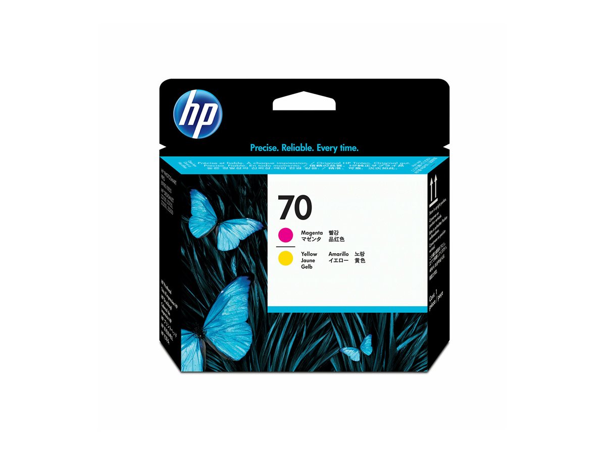 HP 70 Druckkopf magenta + gelb