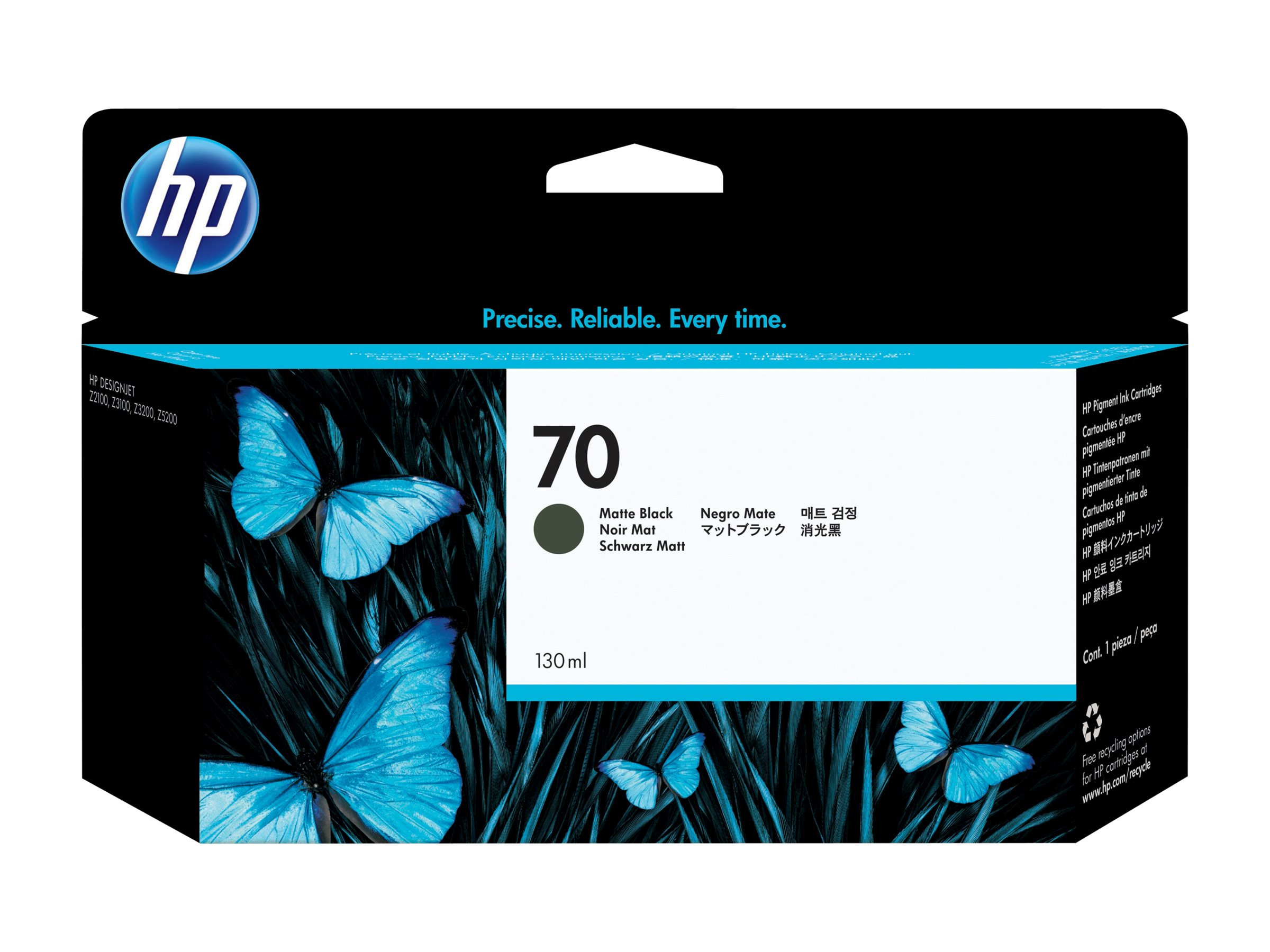 HP 70 Tinte matt schwarz 130 ml Vivera
