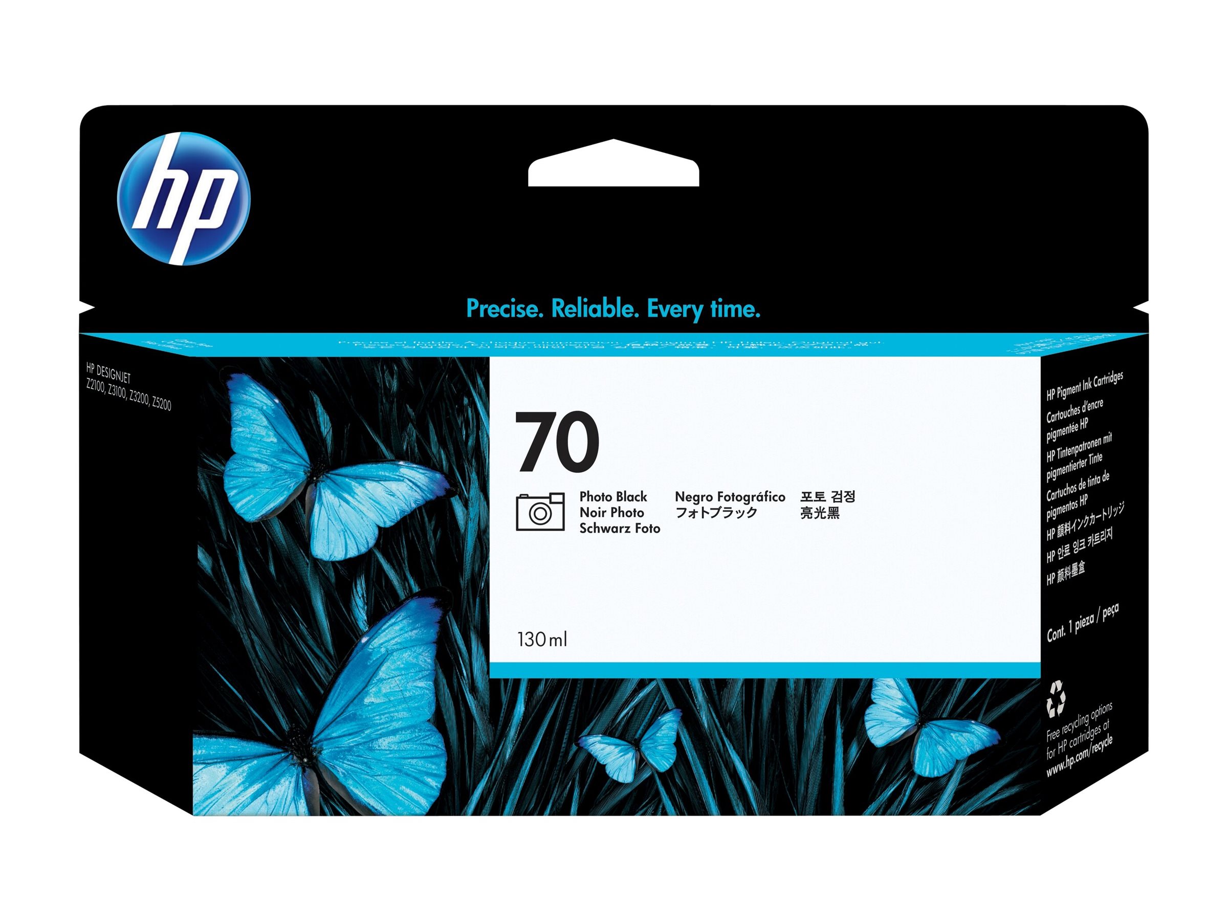 HP 70 Tinte Foto schwarz 130 ml Vivera