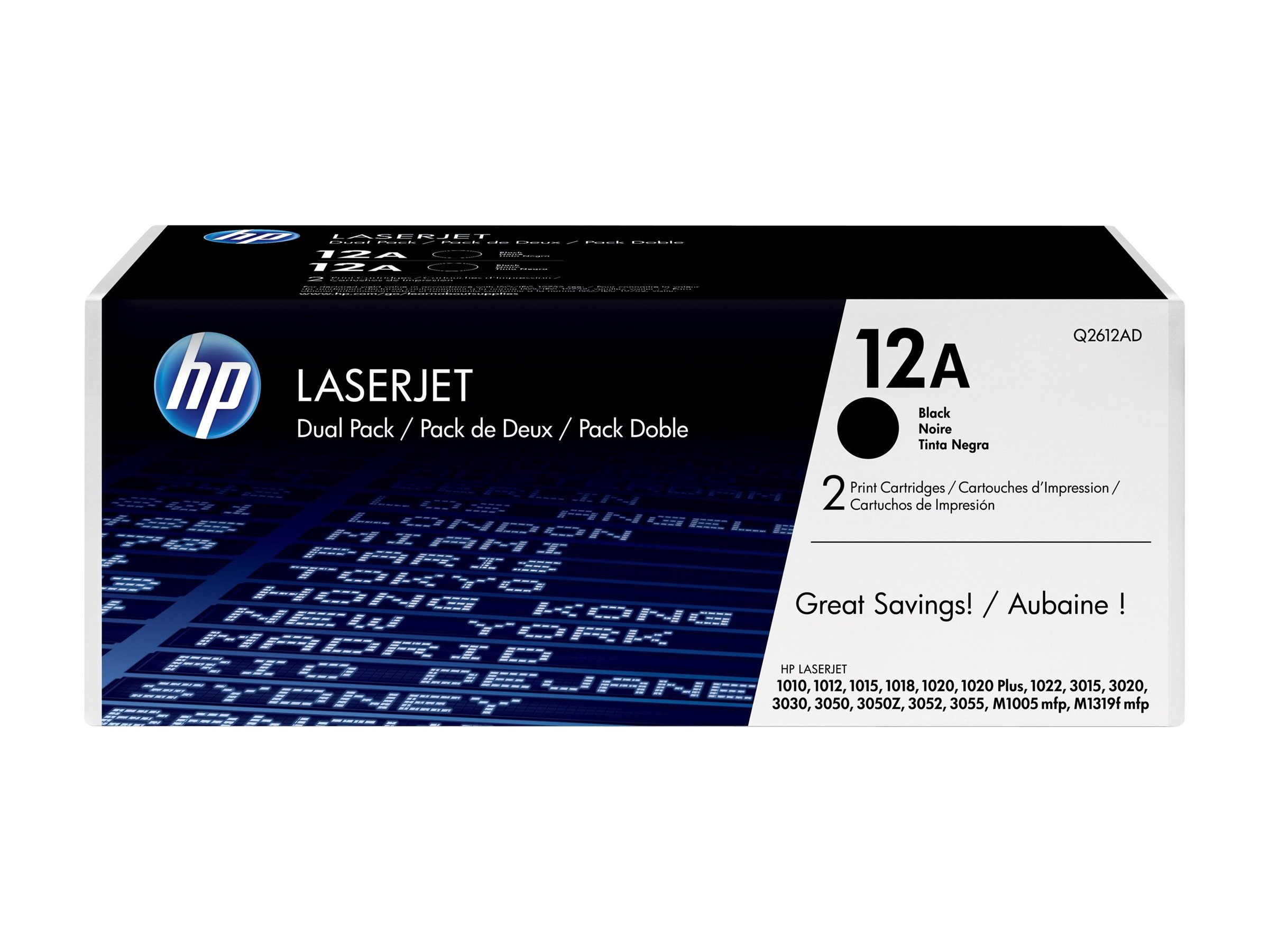 HP 12A 2er-Pack Schwarz Original LaserJet Tonerkartuschen