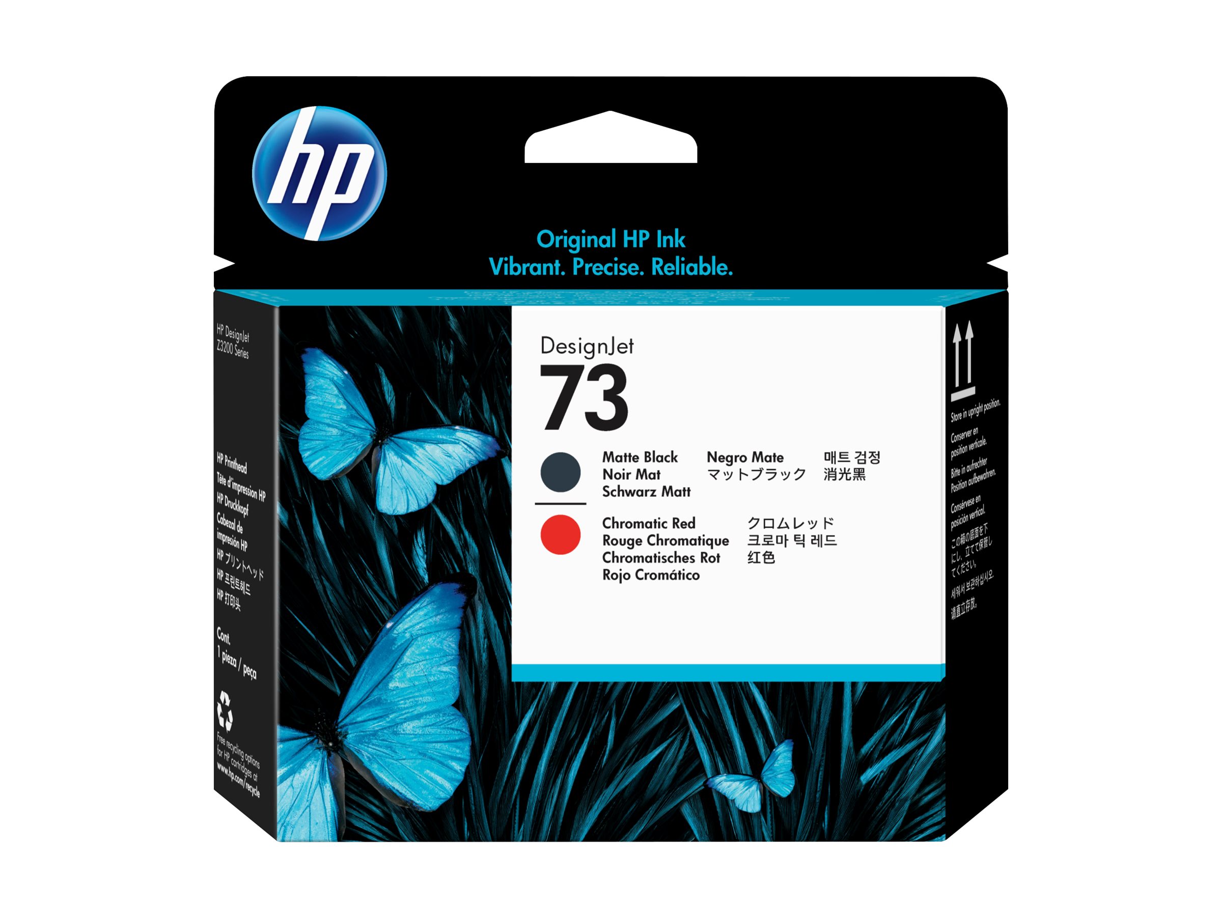 HP 73 Druckkopf mattschwarz/chrom.Rot