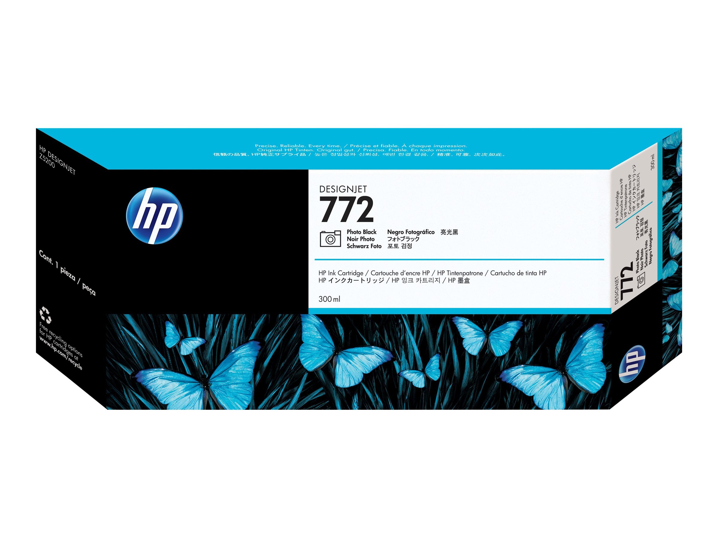HP 772 Tinte 300ml foto schwarz