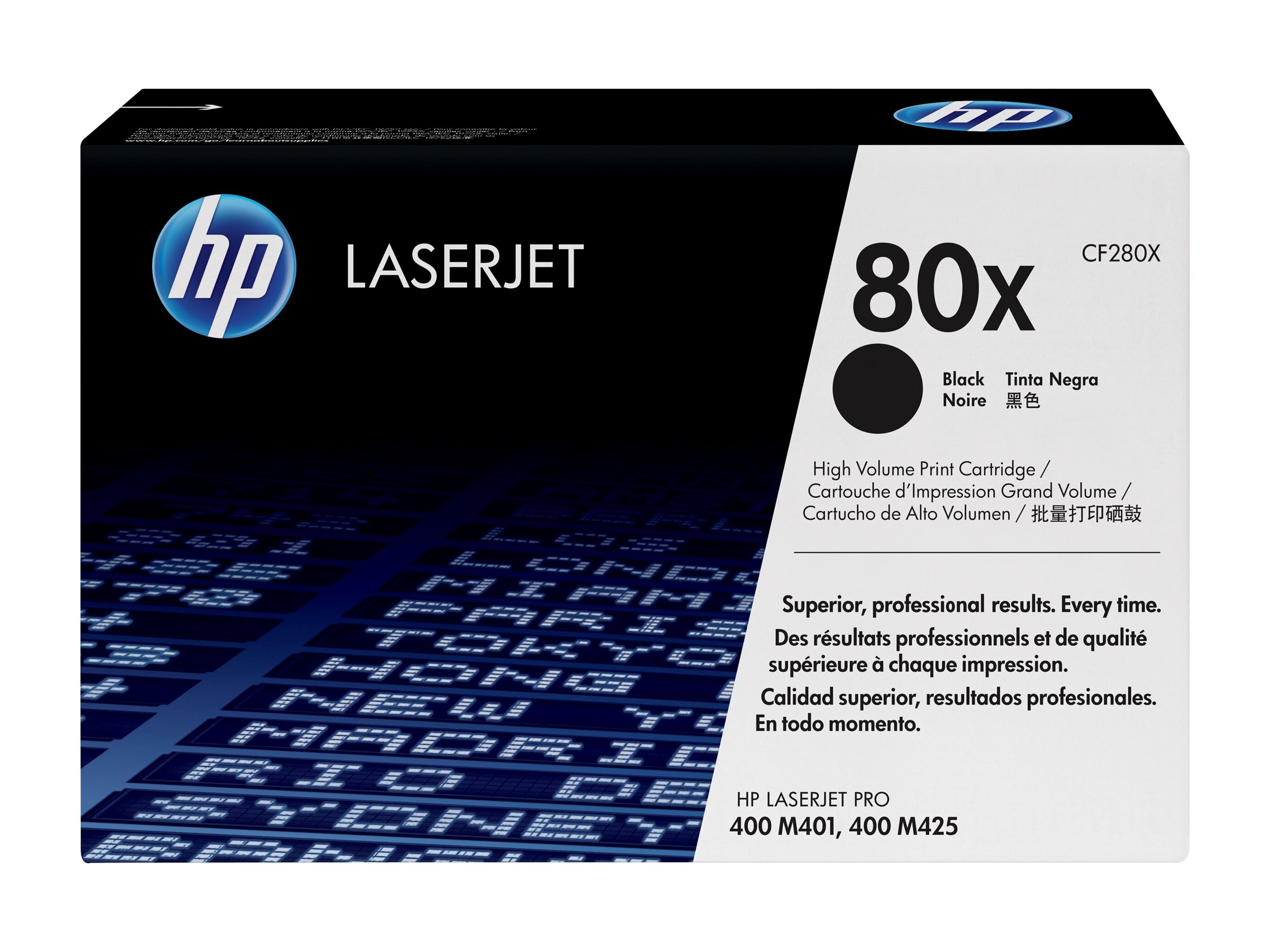 HP 80x       Schwarz     LaserJet    Tonerpatrone