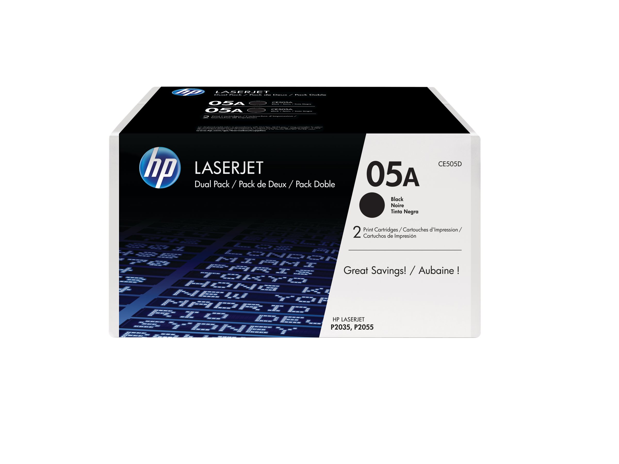 HP 05A 2er-Pack Schwarz Original LaserJet Tonerkartuschen
