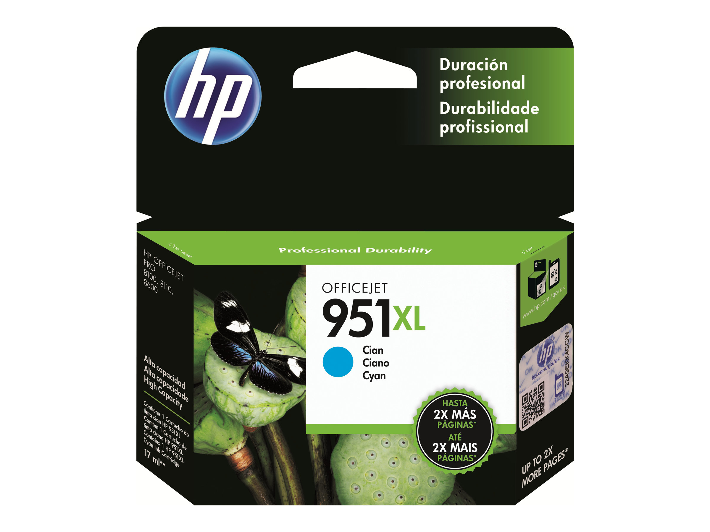 HP 951XL    Cyan                Tintenpatrone