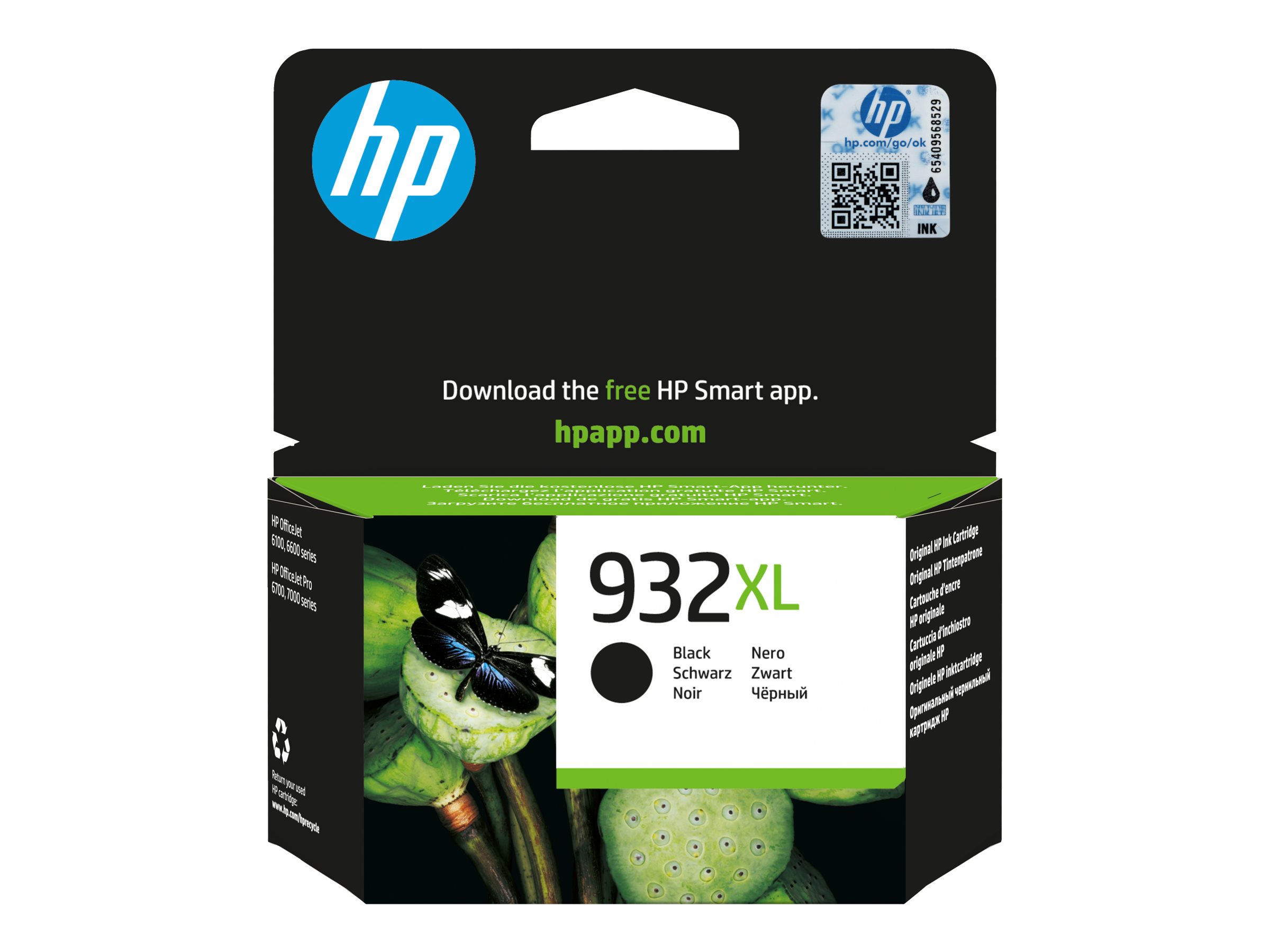 HP 932XL Schwarz Original Tintenpatrone mit hoher Reichweite