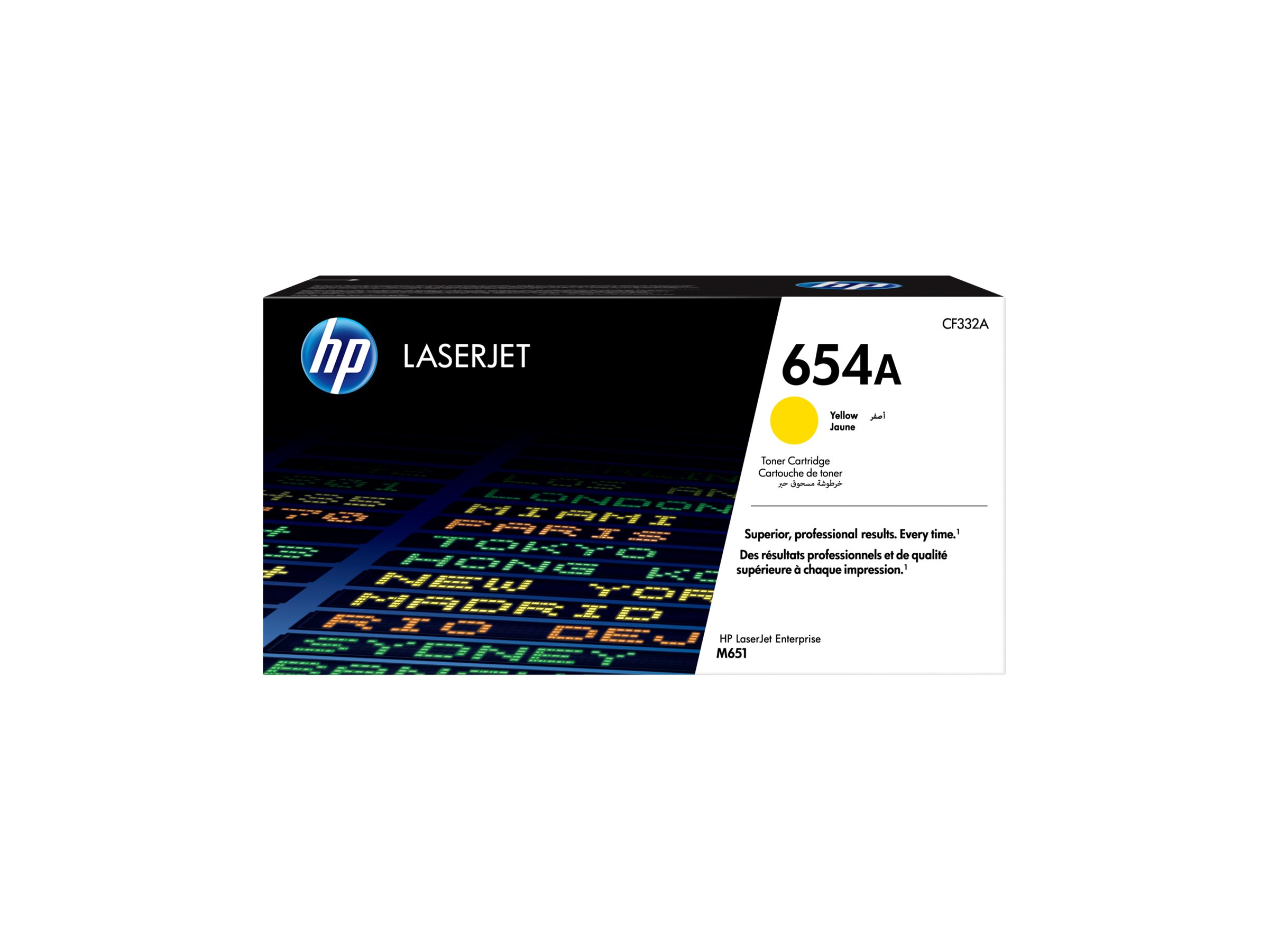 HP 654A Yellow Toner
