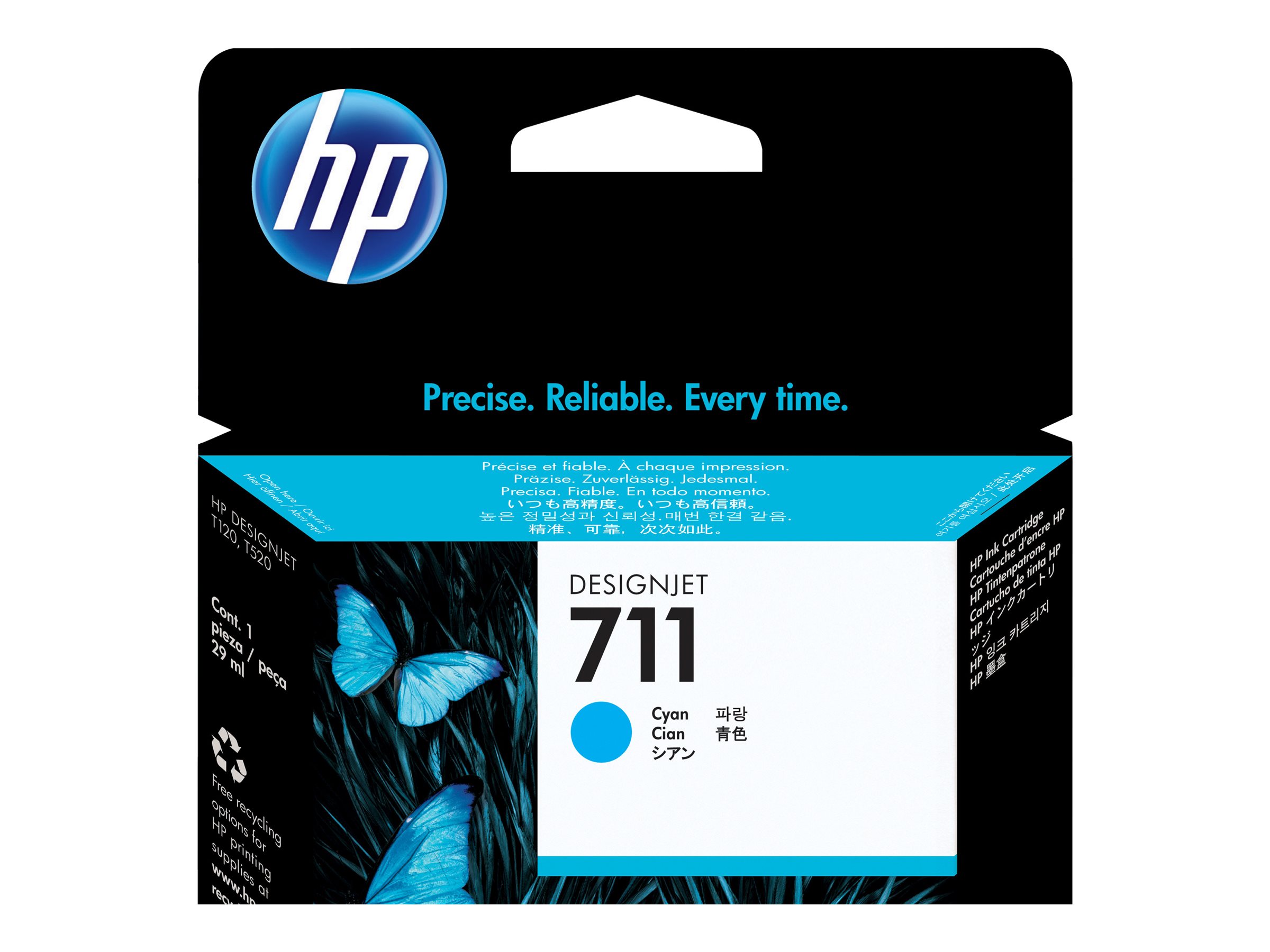 HP 711 Cyan DesignJet Tintenpatrone, 29 ml