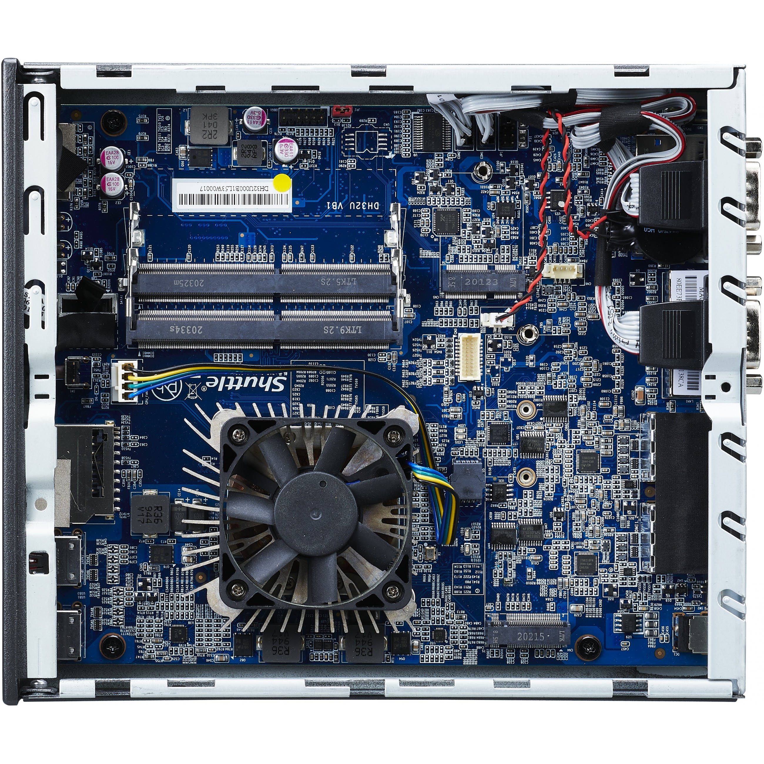 Shuttle XPC slim Barebone DH32U5, Intel i5-1135G7, 4x HDMI 2.0b 2x LAN, 2x COM, incl. VESA, 24/7 Dauerbetrieb