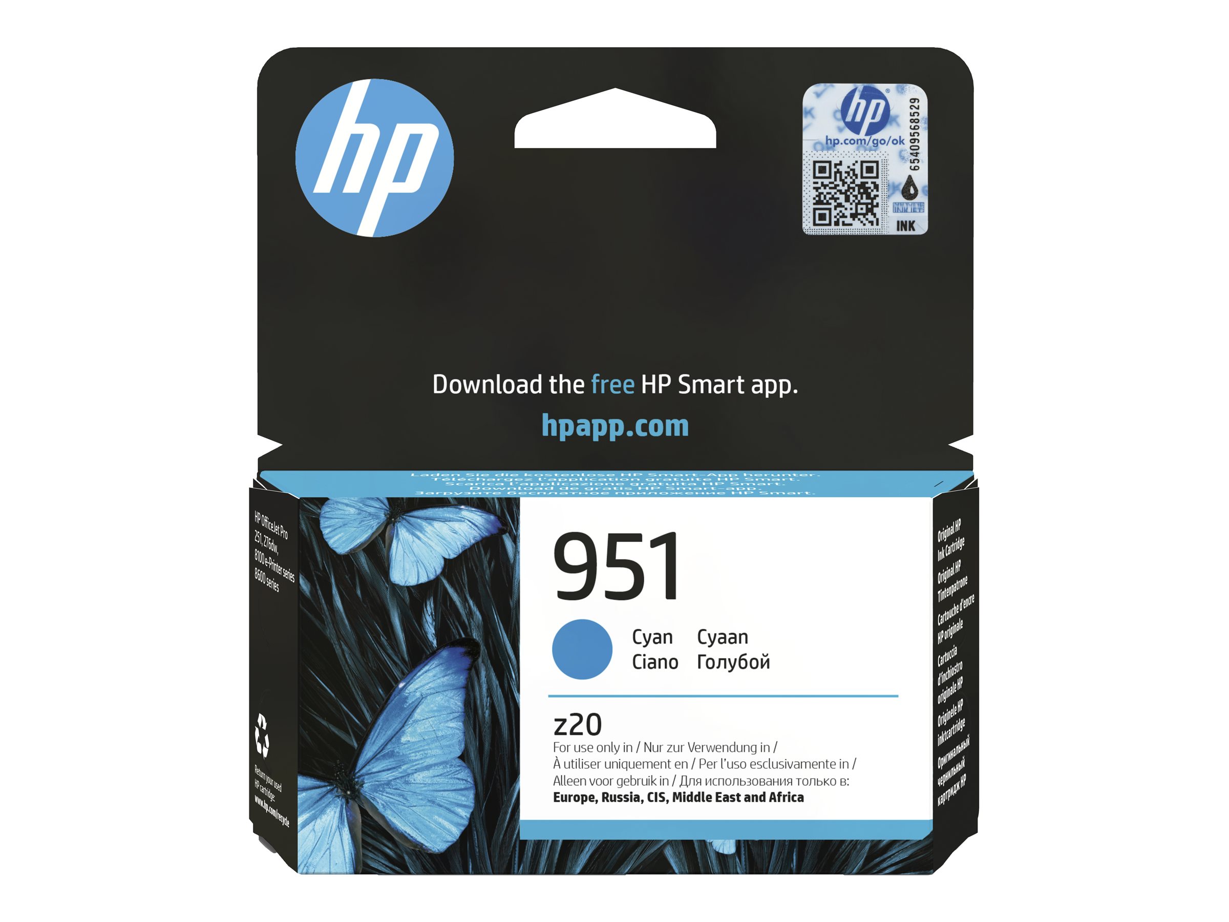 HP 951      Cyan    Officejet   Tintenpatrone 8,5ml