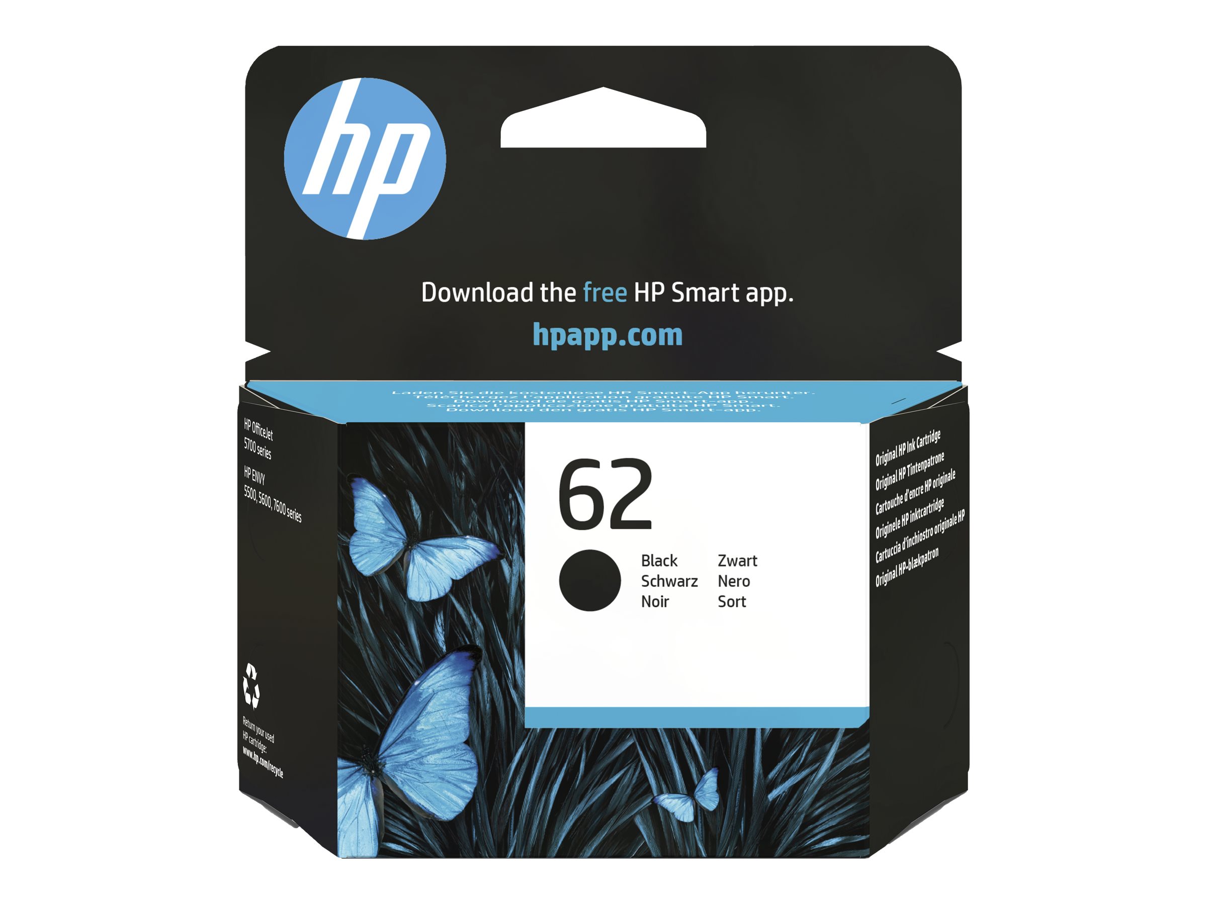 HP 62       Schwarz             Tintenpatrone