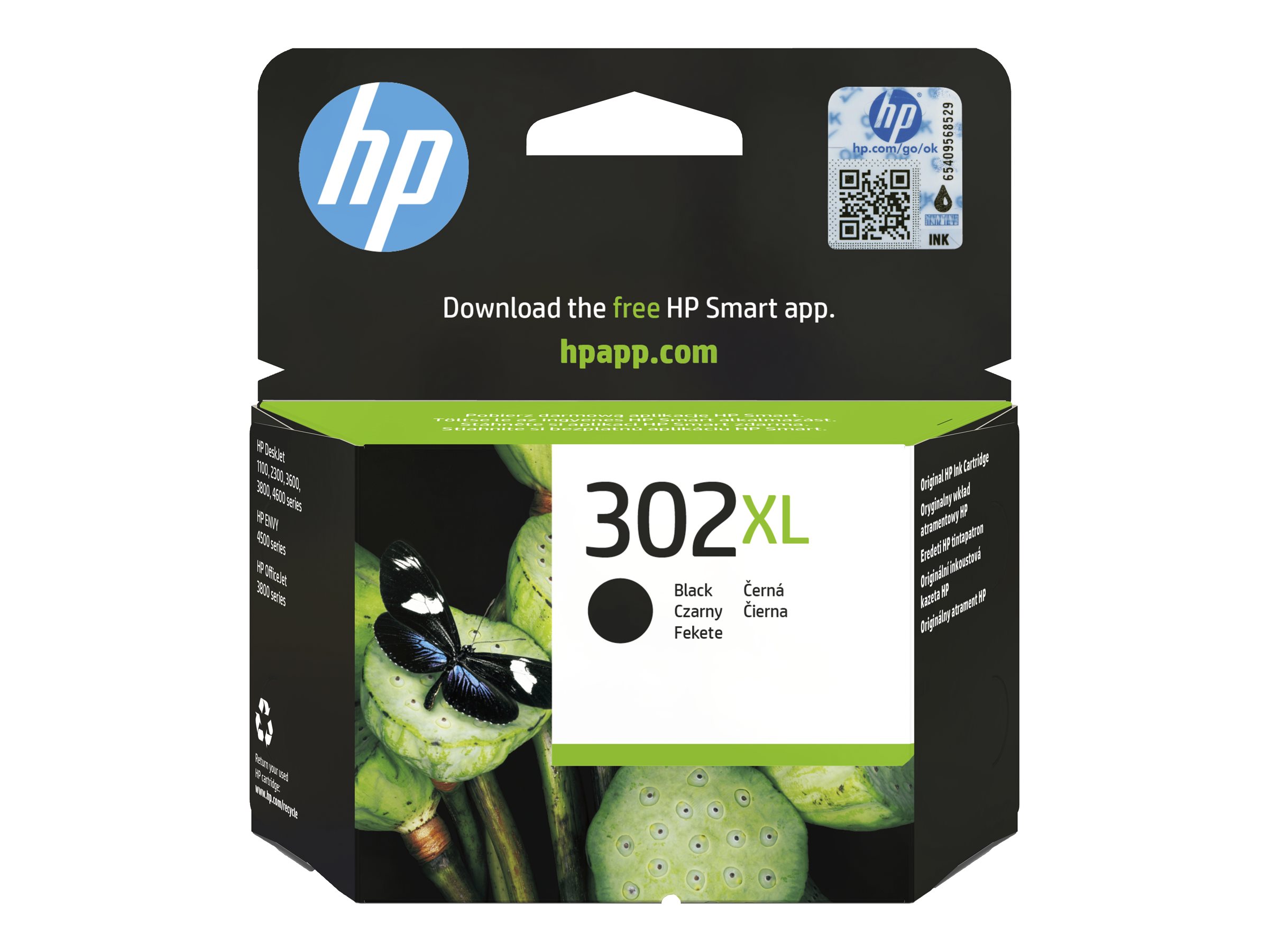 HP 302 XL black ink 480 pages