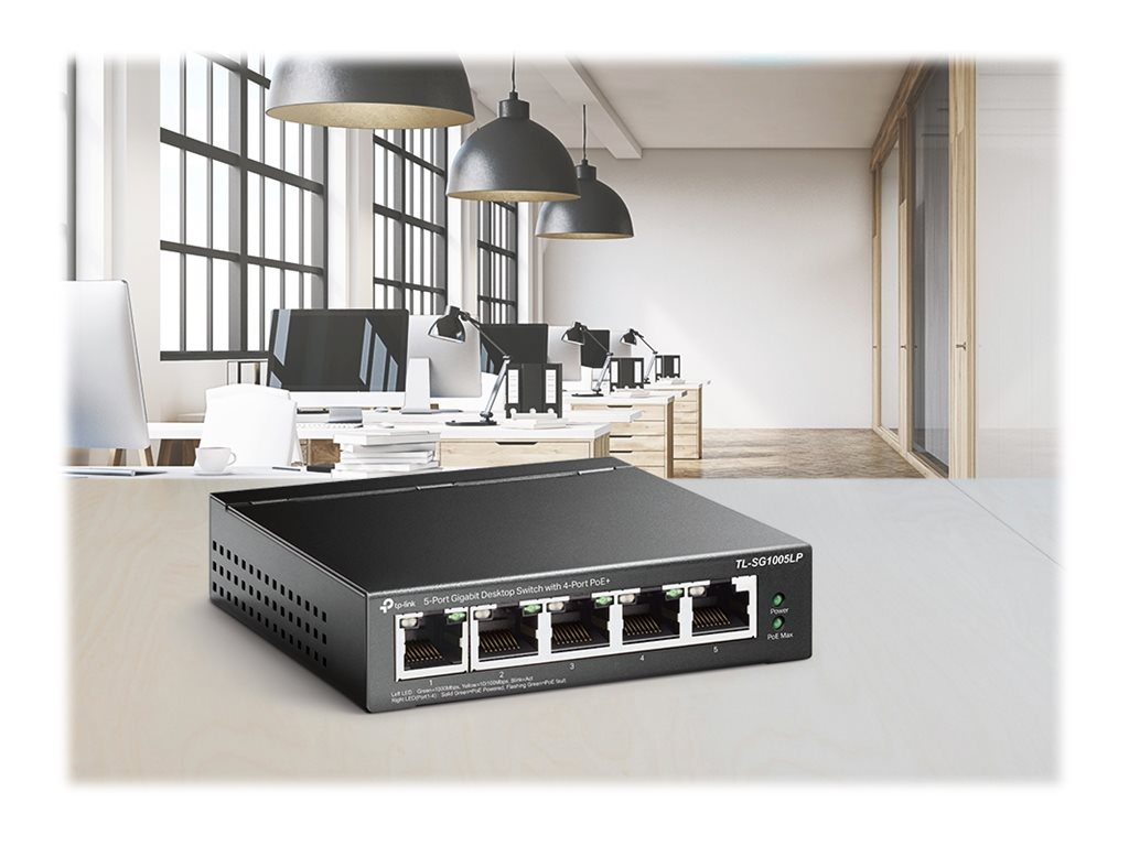 TP-Link Switch 5x GE TL-SG1005LP (davon 4xPOE+) V4.6