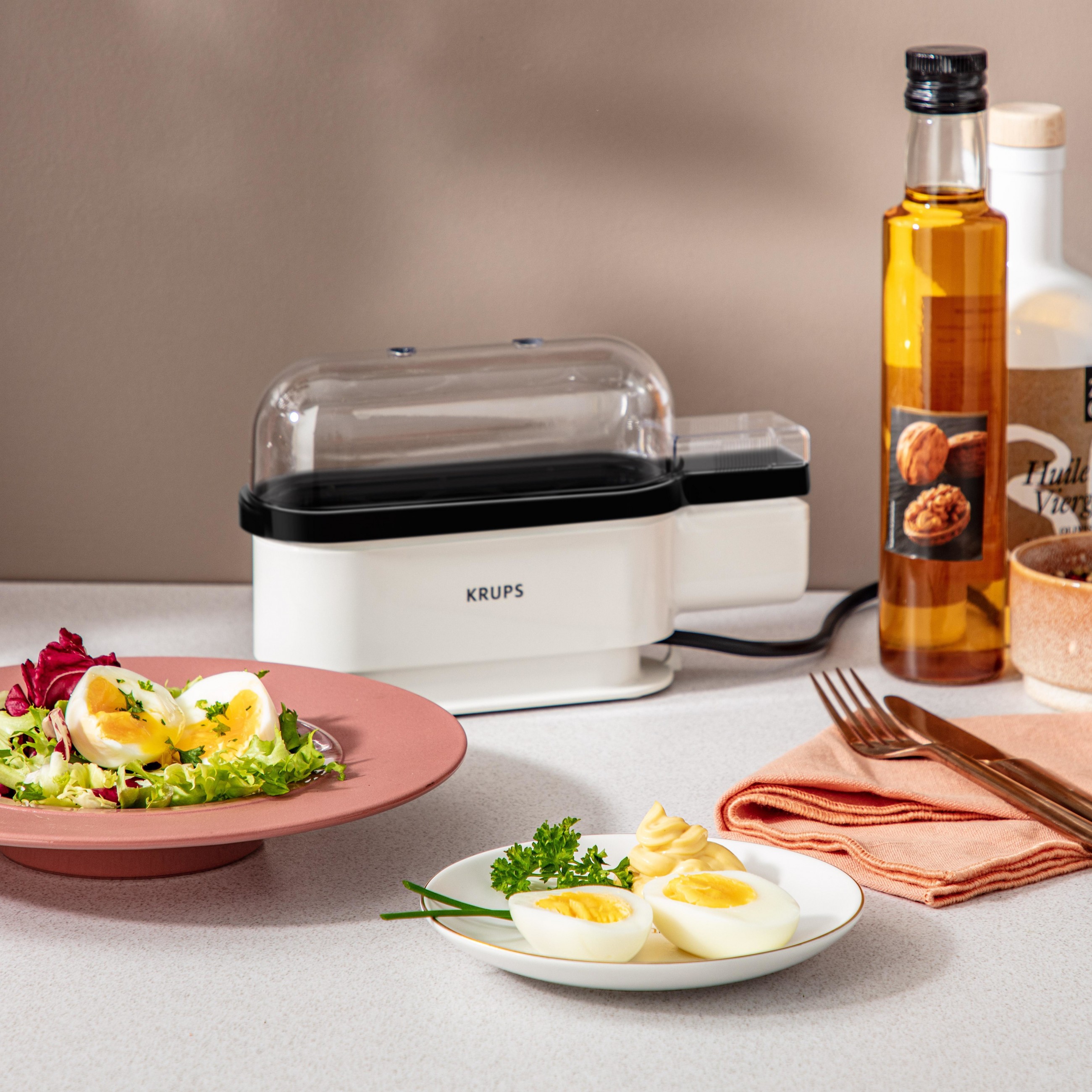 Krups EG2341 Eierkocher 3 Eier 300 W Schwarz, Weiß