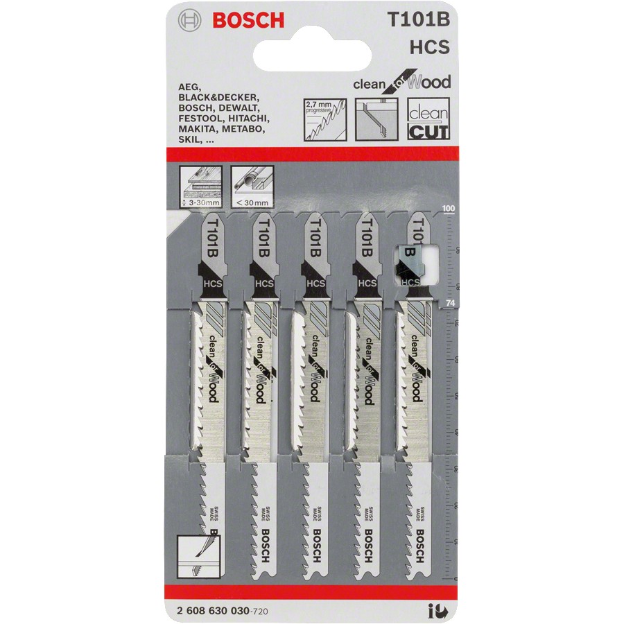 Bosch 2 608 630 030 Sägeblatt für Stichsägen, Laubsägen & elektrische Sägen