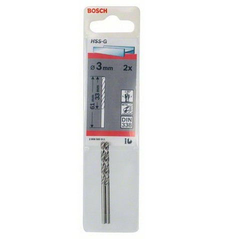 Bosch HSS-G-Spiralbohrer 2608585911 3,0x61/33mm DIN338