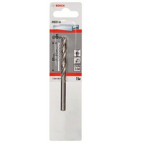 Bosch HSS-G-Spiralbohrer 2608585926 6,0x93/57mm DIN338