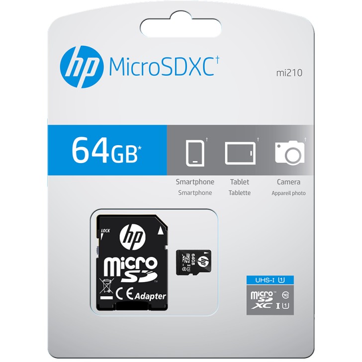 SD MicroSD XC Card 64GB HP mi210