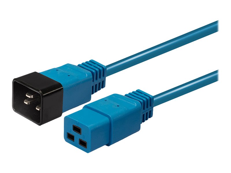 Lindy 30122 Stromkabel Blau 3 m C19-Koppler C20-Koppler