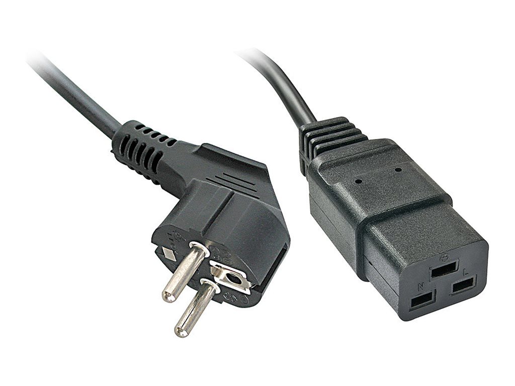 LINDY IEC-Netzkabel 320C19-Schuko 2m