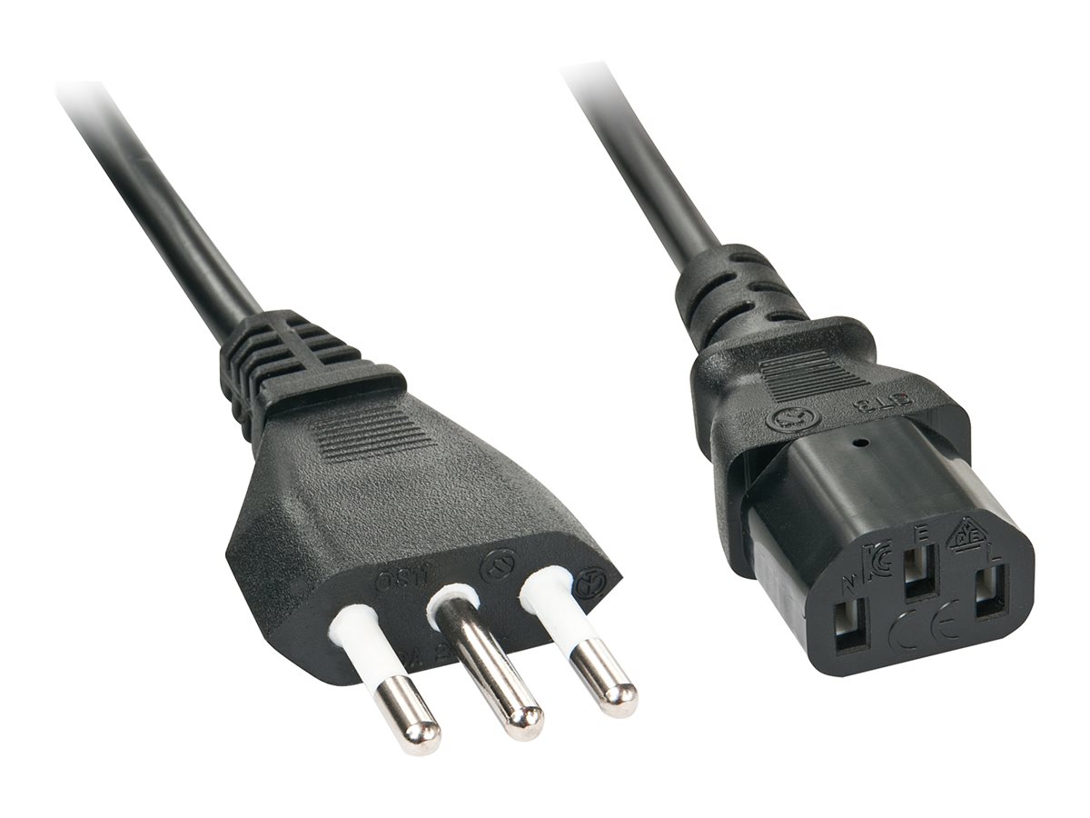 LINDY IEC-Netzkabel Italien IEC320 C1 2m