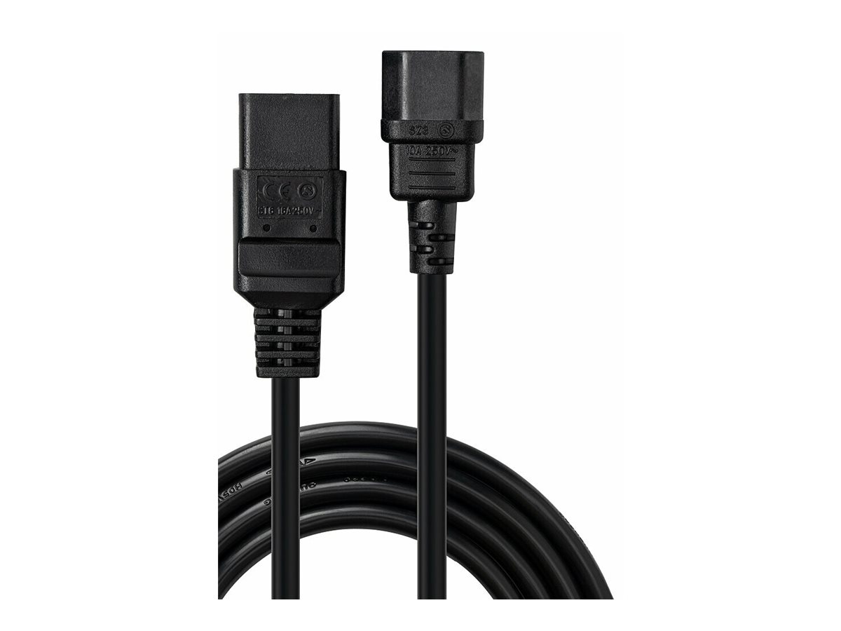 LINDY 1m C14 an C19 Netzverlängerungskab