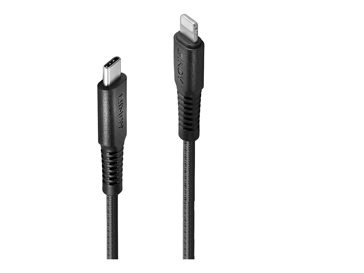 Lindy 31285 Lightning-Kabel 0,5 m Schwarz