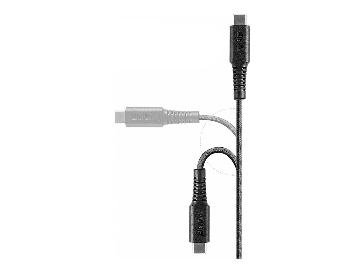 LINDY 1m verstärktes USB Typ C an Lightning Ladekabel