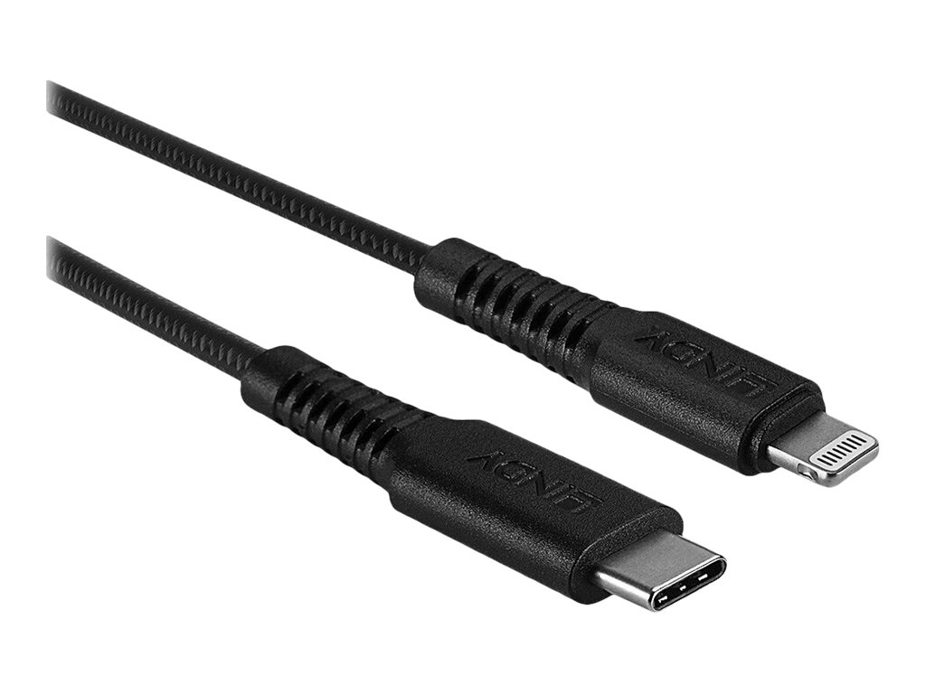 LINDY 3m verstärktes USB Typ C an Lightning Ladekabel