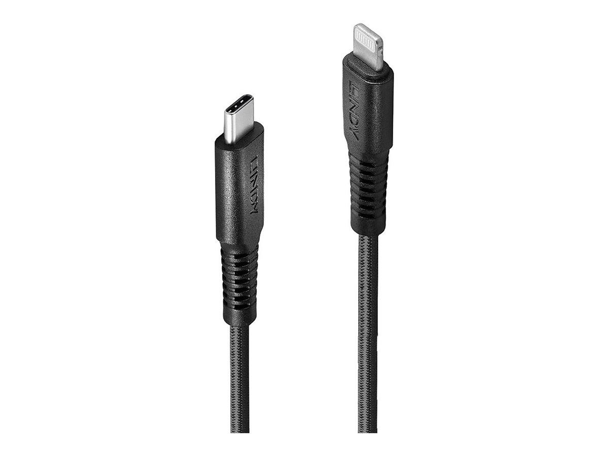 LINDY 3m verstärktes USB Typ C an Lightning Ladekabel
