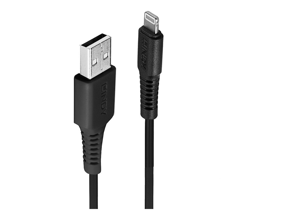 Lindy 31321 Lightning-Kabel 2 m Schwarz