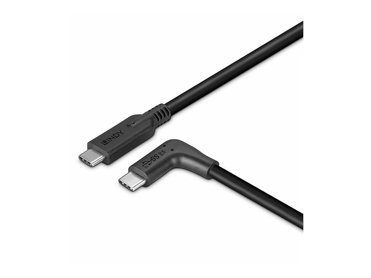LINDY 1m USB 3.2 Typ C Kabel 90 gewinkel
