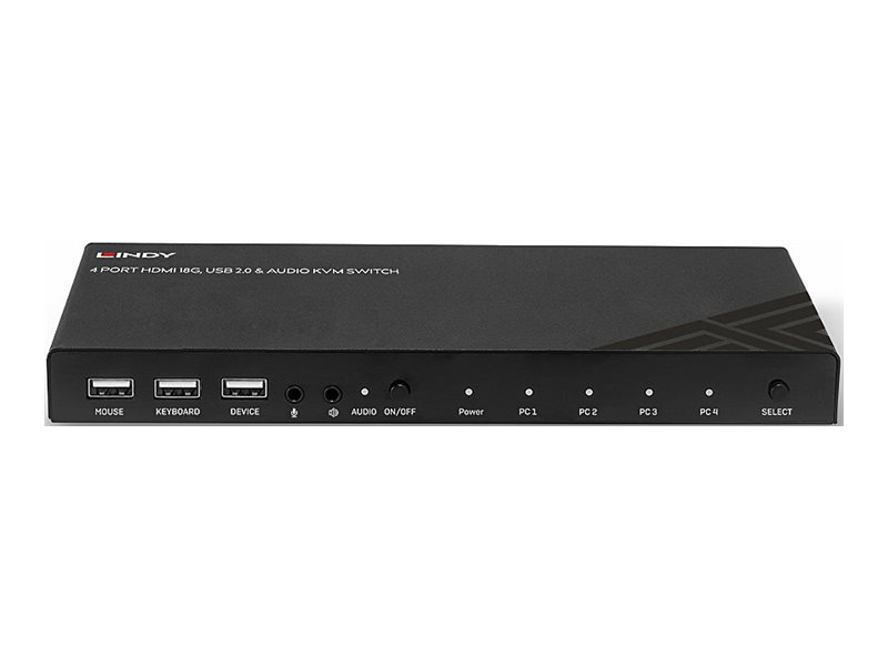 Lindy 32810 Tastatur/Video/Maus (KVM)-Switch Schwarz